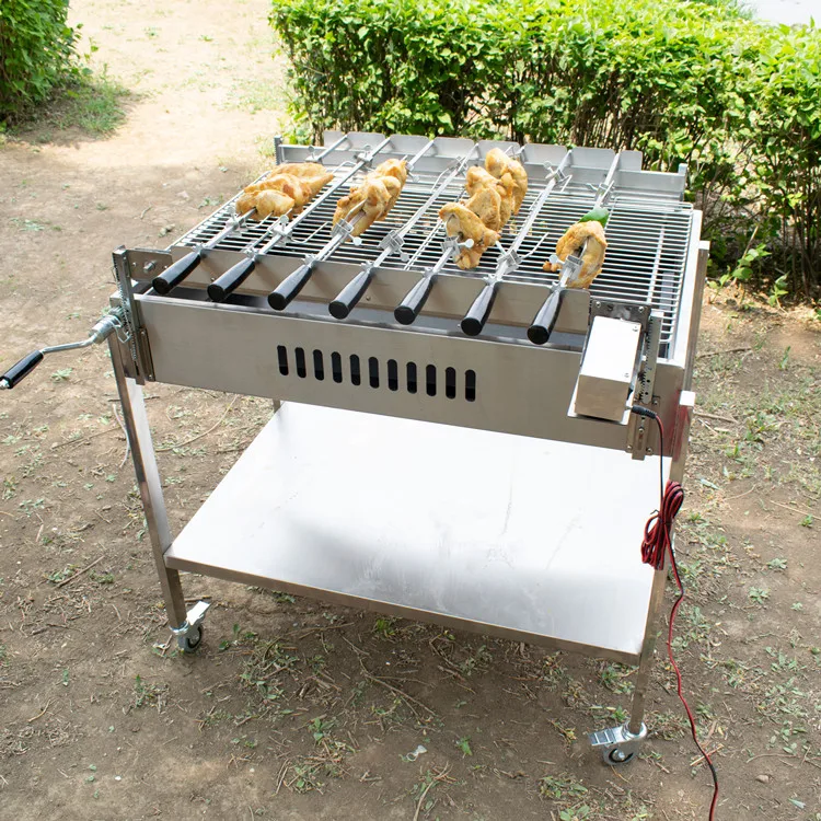 ブラジル式BBQ串グリル自動回転機 & スキュワーチェーンセット
