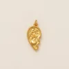 Collar de la amistad de oro 13 (corazón izquierdo) 7*7mm