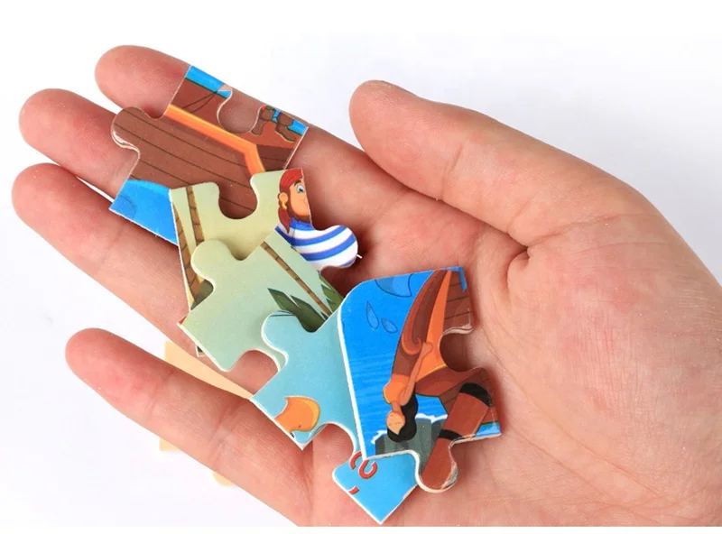 20 Pieces Puzzle Educational Brain Teaser Montessori Wooden Jigsaw Puzzle Toys for Kids