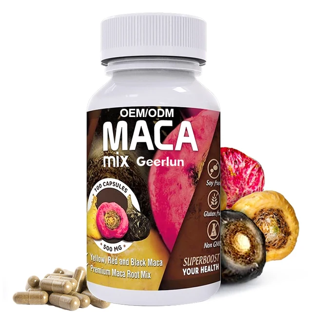 Best Selling Products OEM Organic Maca Root Supplement Replenish Energy Herbal Supplement Enhance Endurance Maca Capsule