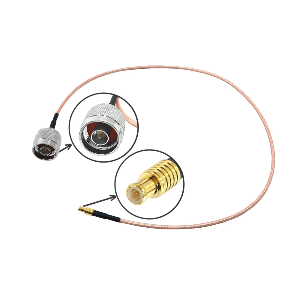 20CM N MALE Plug to MMCX Male for RG316 RG178 Pigtail Jumper Cable RF Antenna Coaxial Cable