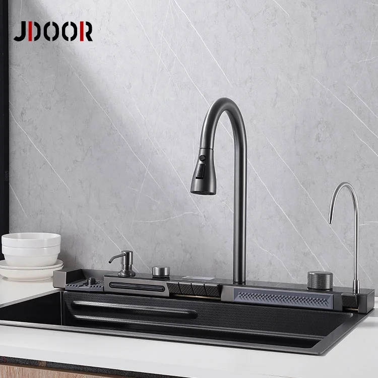 Jdoor Popular Large Single Slot Multifunction Sink Anti Scratch Led