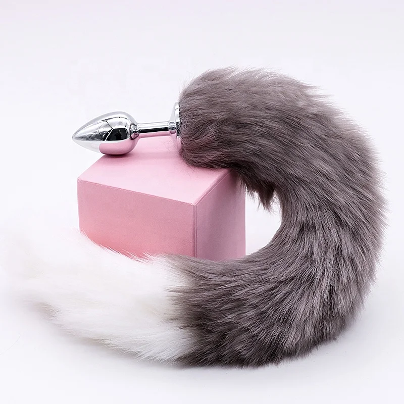 gay women sex toys massage faux fox bunny tail metal anal butt