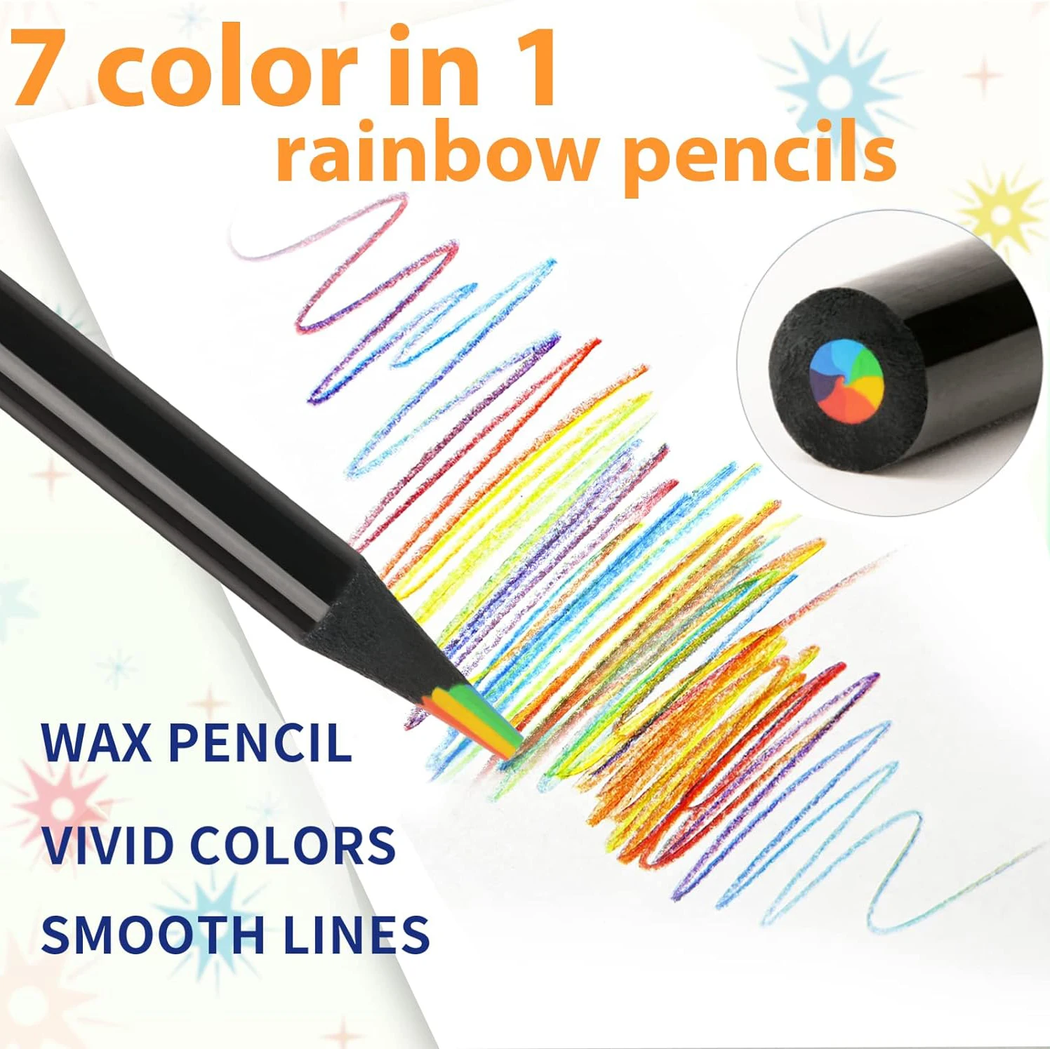 8 шт. детские цветные карандаши