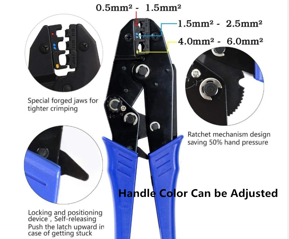 Hs-30j Electrical Hand Crimping Tool Set Wire Crimper Plier With 4 Jaws ...