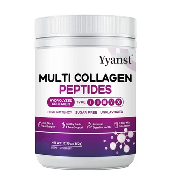 Private Label Multi Collagen Proprietary Blend Powder Boosts Metabolism Reducing Fine Lines & Wrinkles Promote Digestion