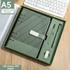 SET-15--Matcha Green notebook + signature pen + pen refill