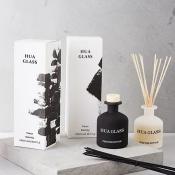 Home Fragrance Perfume Bottle Empty 100ml 150ml Reed Diffuser Bottle with Diffuser Box Packaging for Reed Diffuser Bottle
