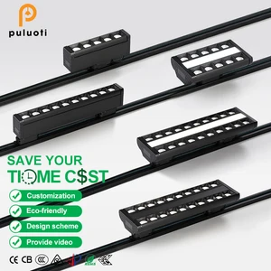 Brand New Led Linear Light System Adjustable Track Light Cob Track Lighting Grille Lamps 80W Exhibition Light Shop Track Lights