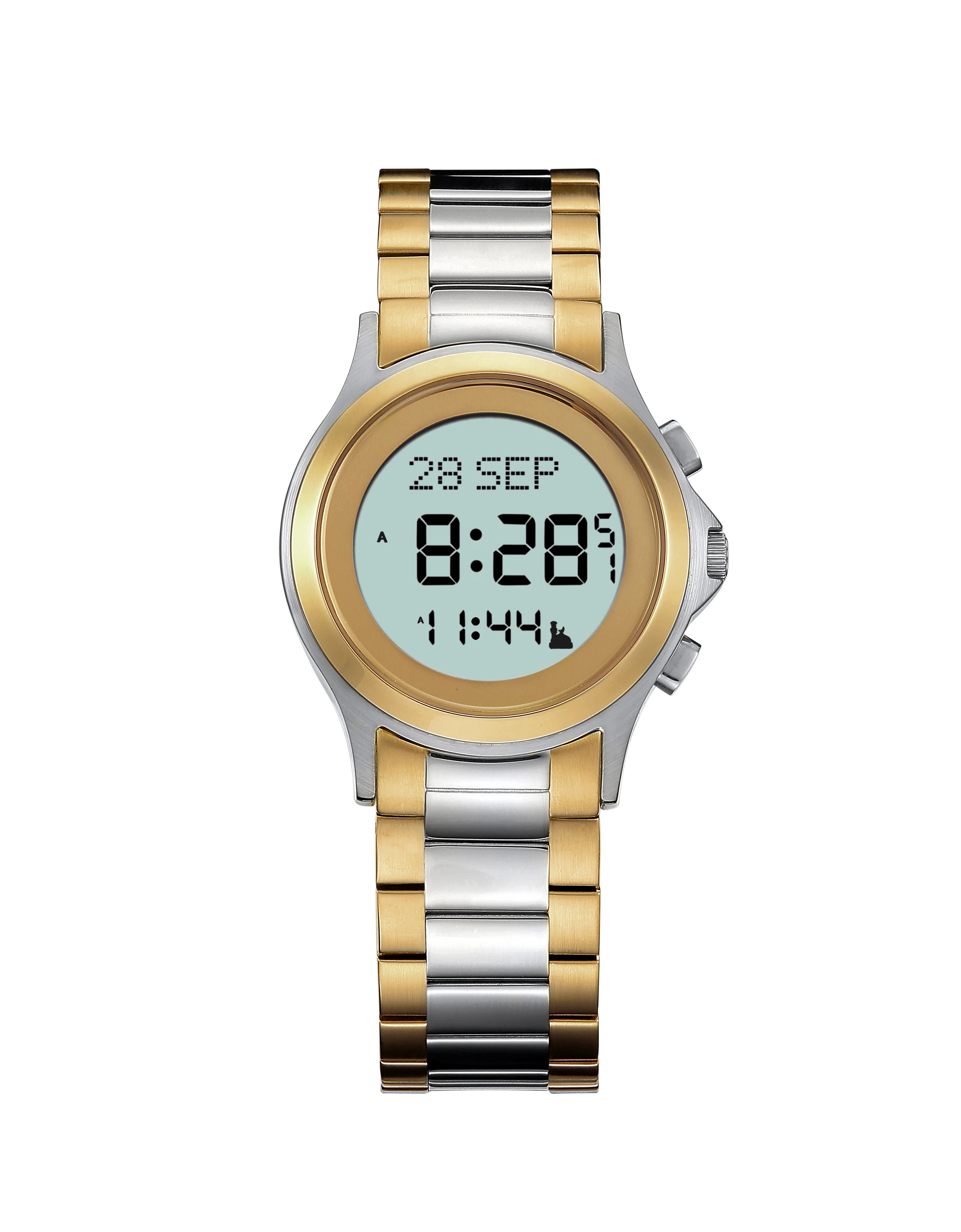 Latest Analog Digital Islamic Azan Free Wrist Watch with Water Resistant Qibla Digital Compass Taqweem Selection