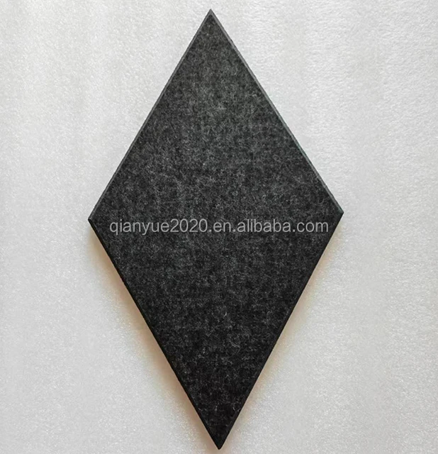 Sound absorbing  Pet panel polyester fiber adhesive acoustic panel fire-proof rhombus shape acoustic panel