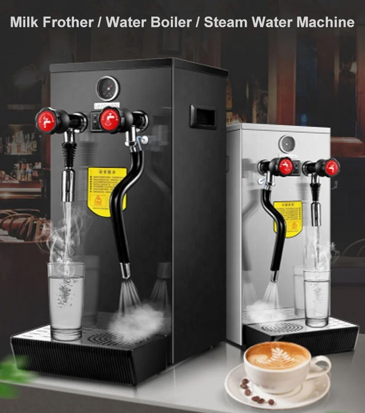 220V Espresso Coffee Milk Foam Machine Boil Water Steam Milk Bubble Machine  10L