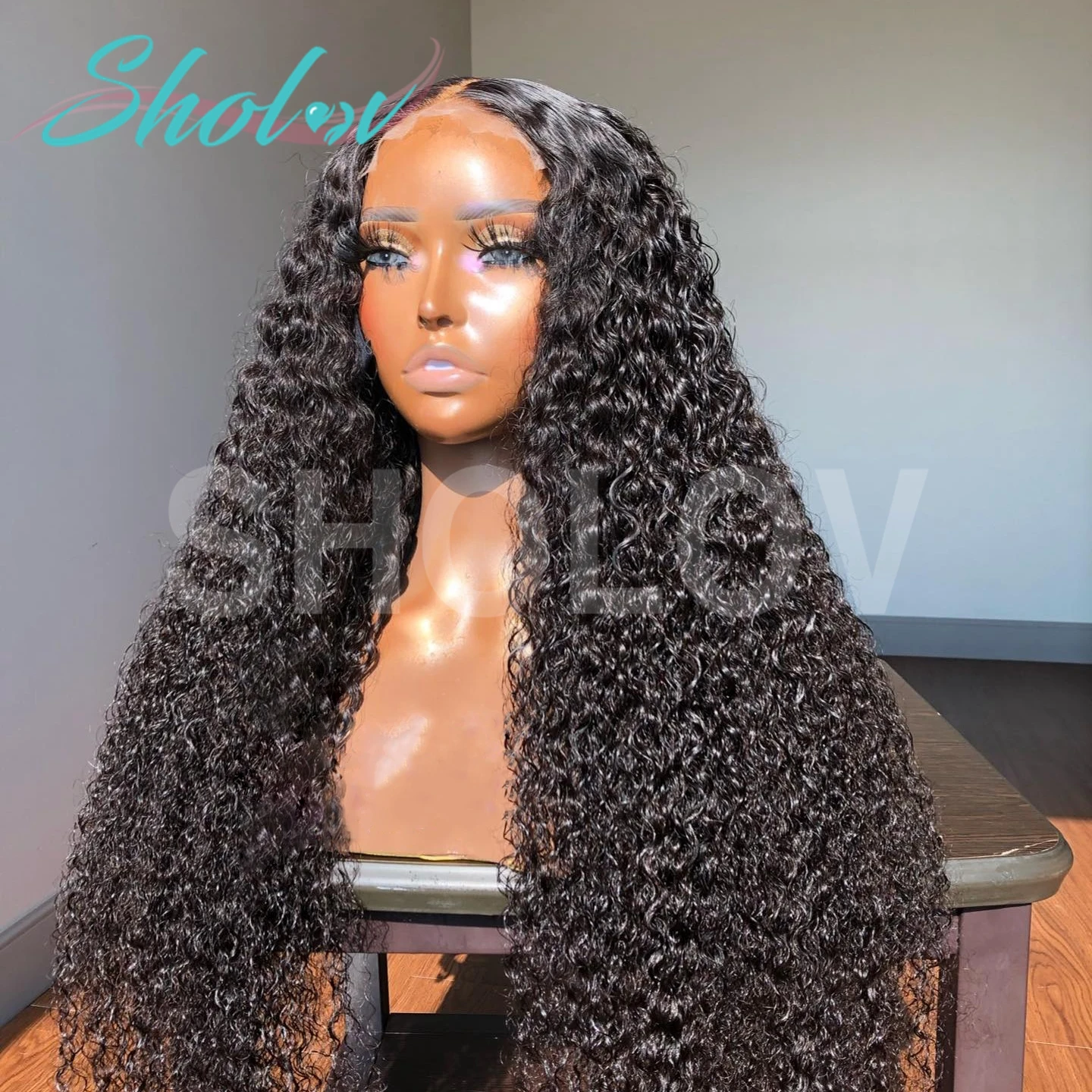 100% unprocessed remy hair kinky curly lace closure wig human