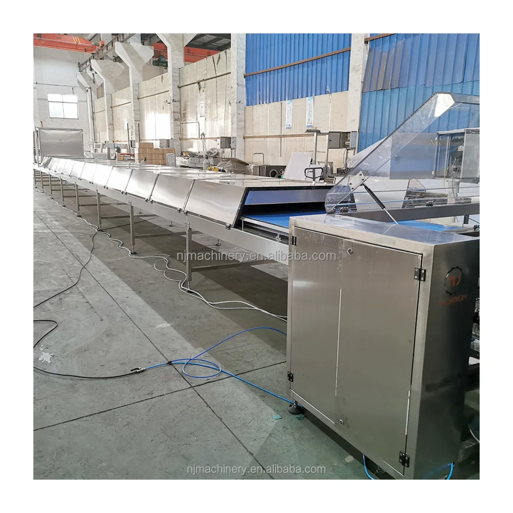 High Yield CD1500 Chocolate Chip Depositing Moulding Line gummy candy depositor Machine with cooling tunnel