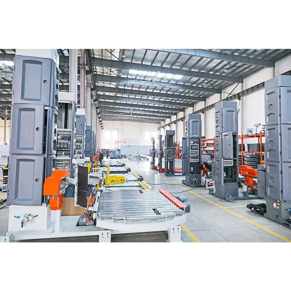Máy quấn pallet thực phẩm và đồ uống tự động hoàn toàn năng suất cao kiểu vòng đòn bẩy với các bộ phận lõi bánh răng