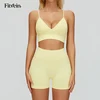 Cream-Yellow-Bra-Shorts