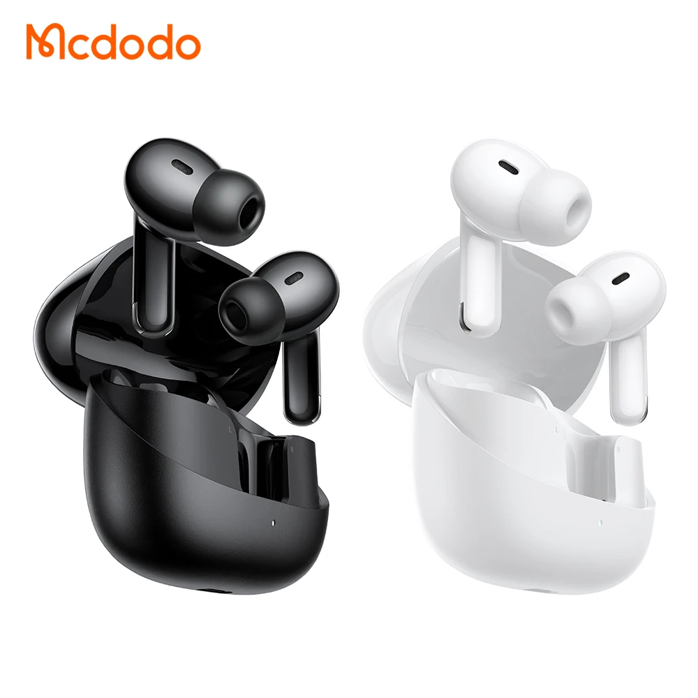 Mcdodo 004 Good Sound TWS Earbud & Headphones with LED Microphone Handsfree HD Call BT5.3 Stable Wireless Earphone with Case