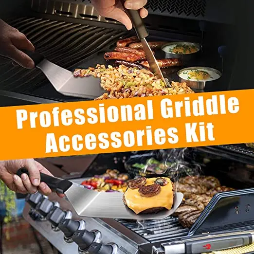 Flat Top Griddle Accessories Kit Outdoor Teppanyaki Bbq Cooking Camping 20Pcs Blackstone Griddle Accessories Set Carry Bag