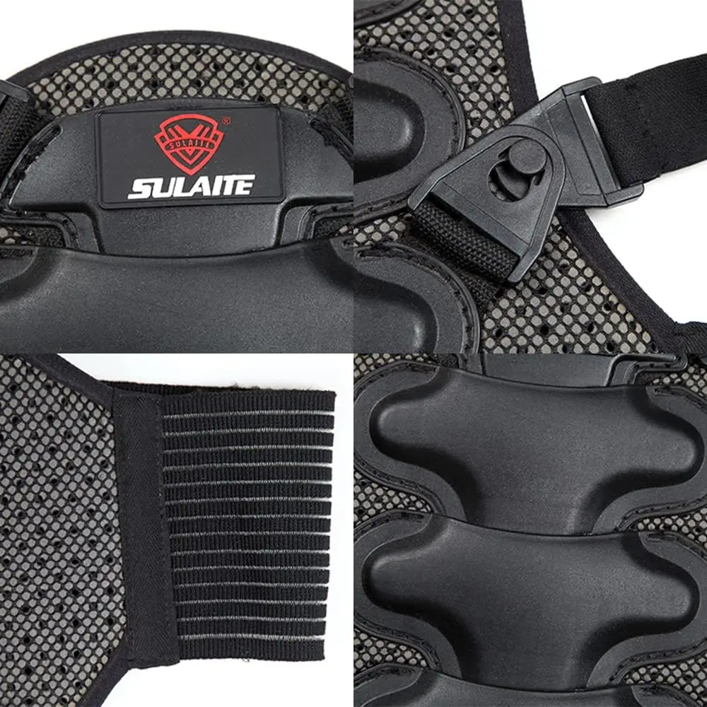 Hard PE Shell Motorcycle Riding Spine Protector with Detachable Thick EVA Protection Back Pad Back Protection Guard Clothing