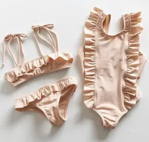 MLY Summer Children's 3-Piece Short Sleeve Swimsuit Floral Cartoon Kids' Swimwear for Boys and Girls Children's Bikini