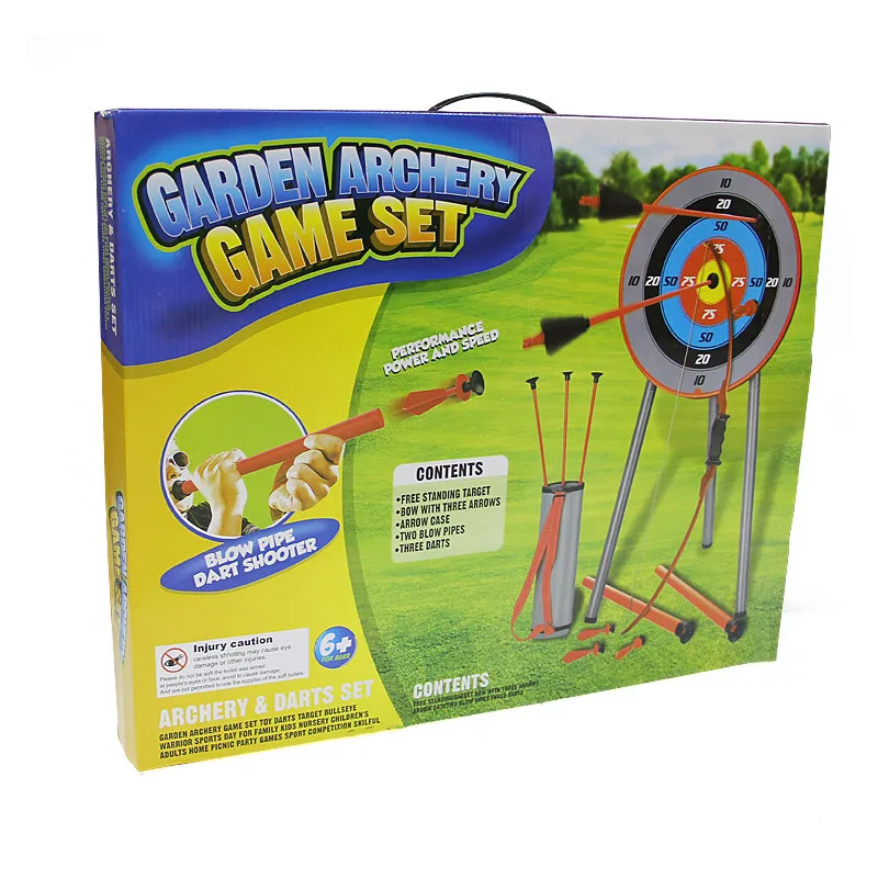 Kinderspielzeug Bogen & Pfeil Bogenschießen Set und Ziel Outdoor Fun Game Garden 