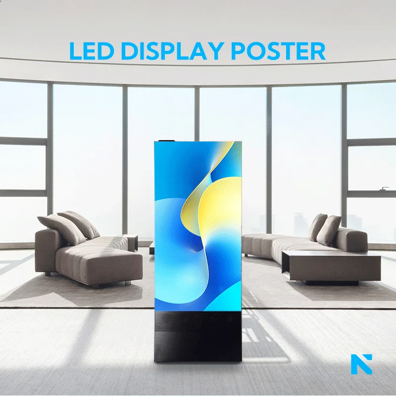 For COSUN Movable LED Poster Display Battery-Powered Advertising Board for Shopping Malls Retail Stores Elevators IP65 Outdoor