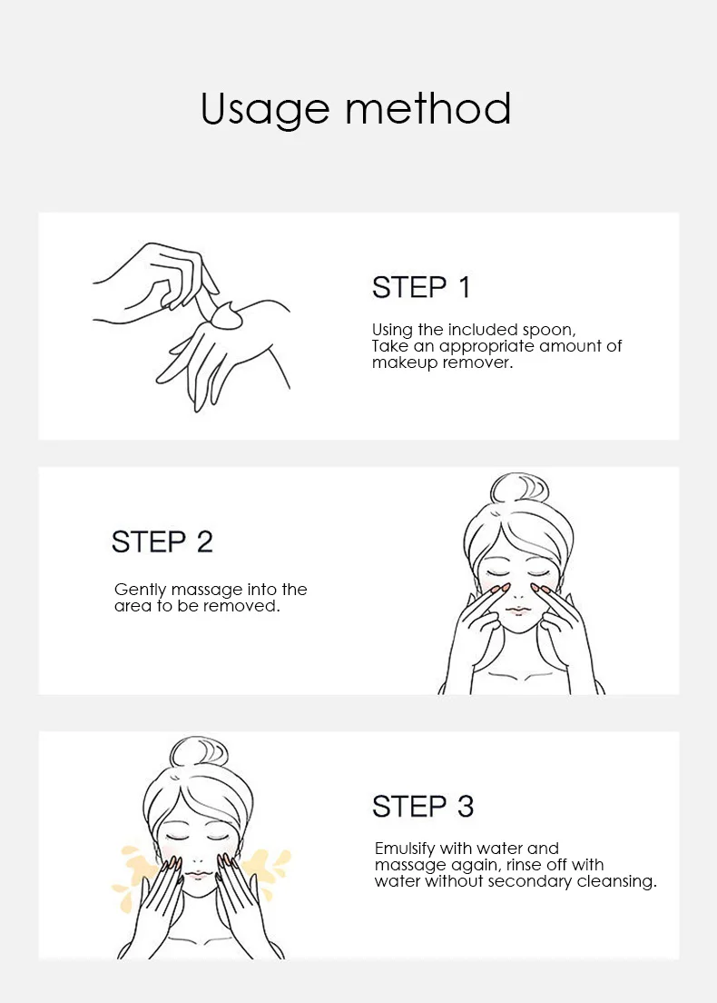 Private Label Cleansing Balm Coconut Oil Makeup Removing Cream Lotion