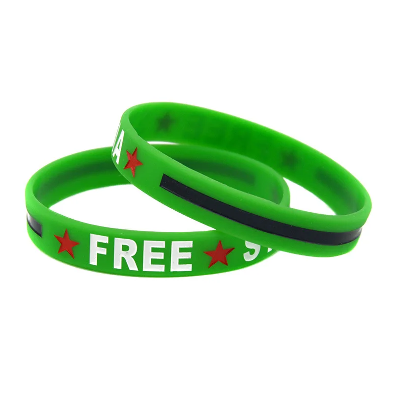 Factory Price Cheap Custom logo Debossed Ink Filled Free Syria Silicone Wristband Rubber Bracelet Free Design