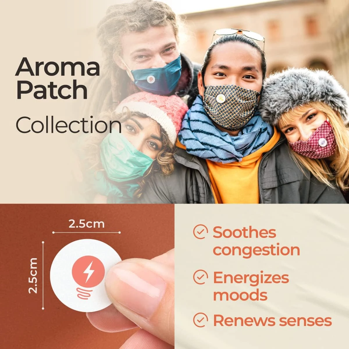 Combo Pack Aroma Stickers For Masks 100 Pure Natural Essential Oil