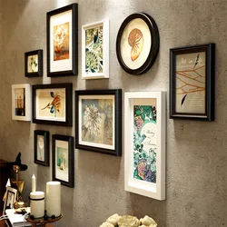 Товар 9043, домашняя настенная деревянная картина в Европейском стиле, набор из 11 креативных фоторамок из массива дерева