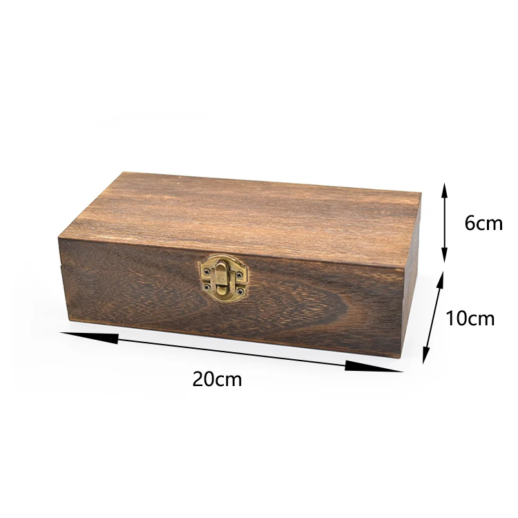 Custom LOGO Decorative Storage Box Wooden Jewelry Box Wooden Box With Hinged Lid