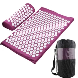 Relieve Stress Back Body Pain Spike Mat Massage Yoga Acupuncture Mat with Pillow