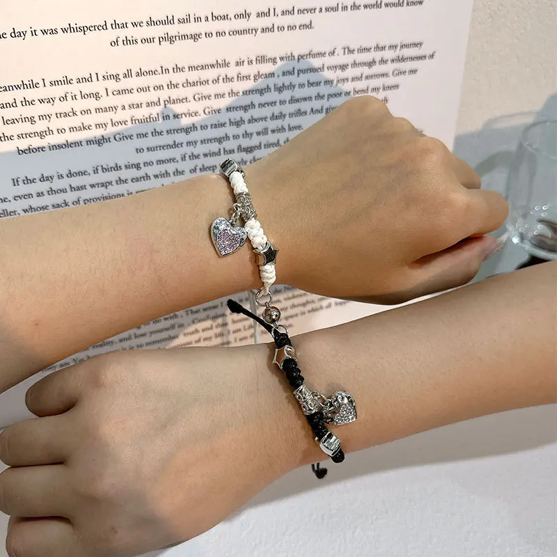 Magnetic Bracelet Bracelet And Key Couple Buy 2pcs Set Heart