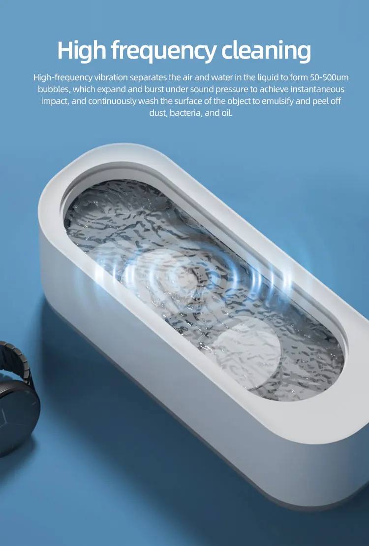 家用迷你便携式高频清洗机数码牙科义齿手表眼镜珠宝超声波清洗机