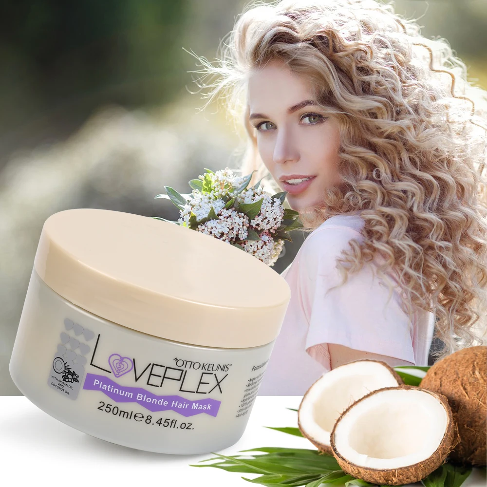 Source Private Label Loveplex Natural Argan Oil Coconut Oil Platinum Blonde Hair Mask m.alibaba.com