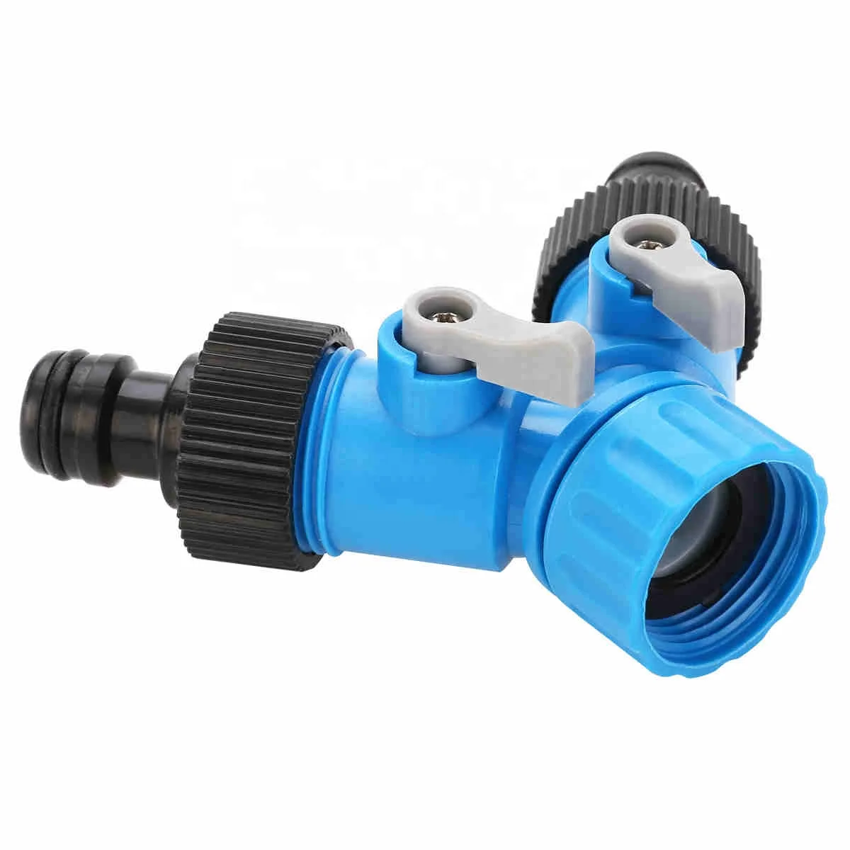 Splitter Per Tubo Da Giardino A 2 Vie: Divisore A Y In Lega Di Zinco, Connettore Con Valvole, Compatibile Rubinetti Europei, Verde - 2