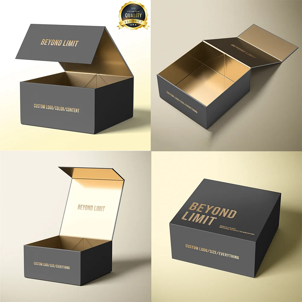 Custom Design Folding Paper Box Luxury Glitter Cardboard Packaging Box ...