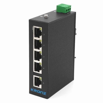 KRONZ DIN-rail Mounting Unmanaged Network Switch Ethernet 5 x RJ45 Port 10/100M bit/s Industrial Network Switches