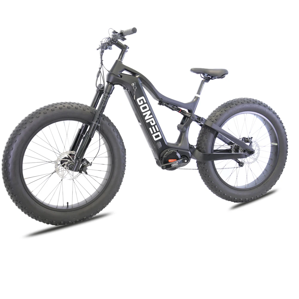 26インチ カーボンファイバー フルサスペンションフレーム ファットMTB