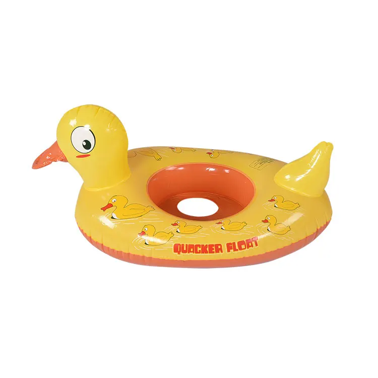 Yellow Duck Inflatable Pool Float Swim Ring With Safety Seat for Kids Inflatable Swimming Rings Suitable Child Swim Ring