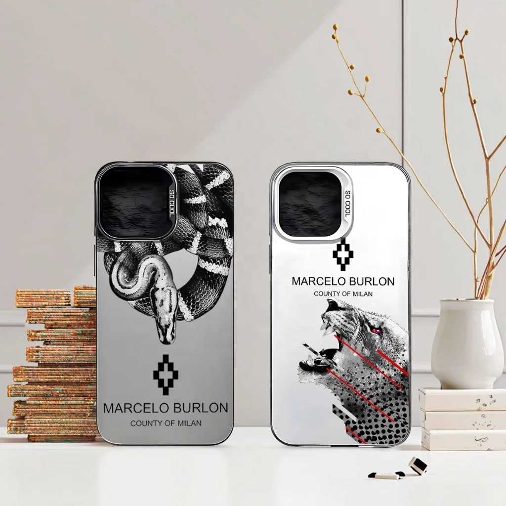 Stylish Marcelo Burlon Designer Hard PC Coque for iPhone 7 8 Plus