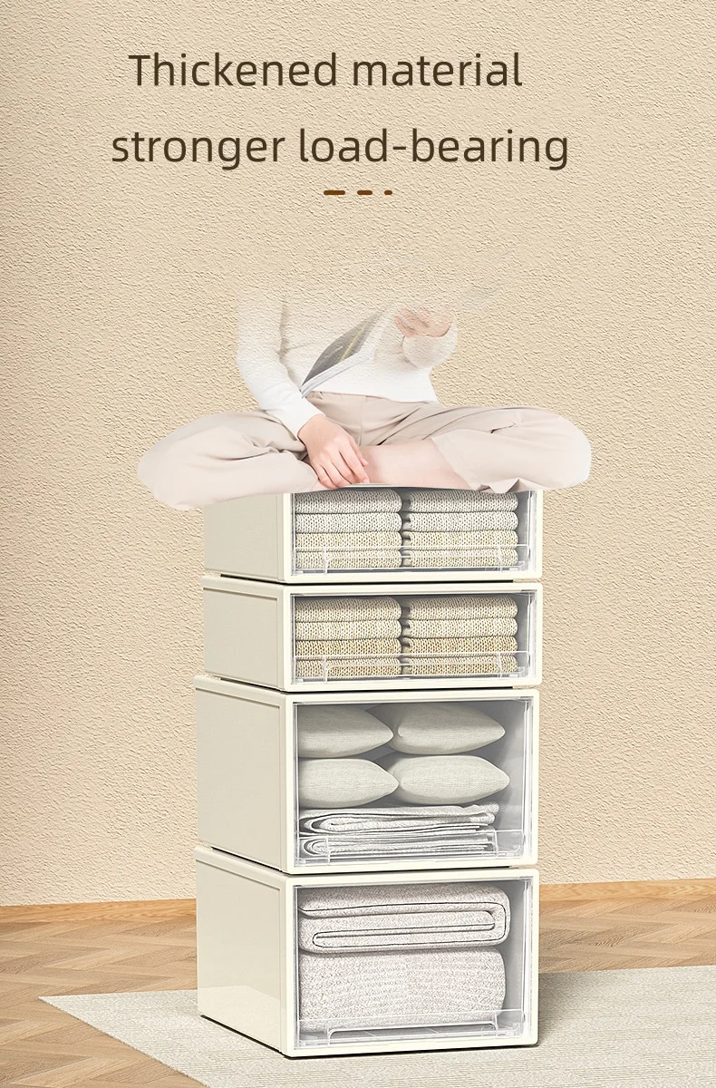 Plastic Stacking Drawer Stackable Storage System Clothes Bedroom ...