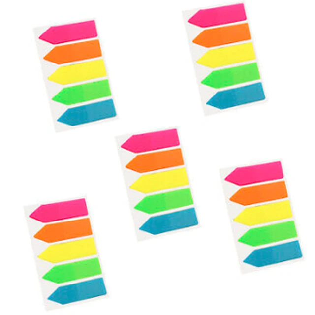 freneci 1 Set Neon Page Markers Sticky Colored Flags Index Tabs for Readers 90Pcs