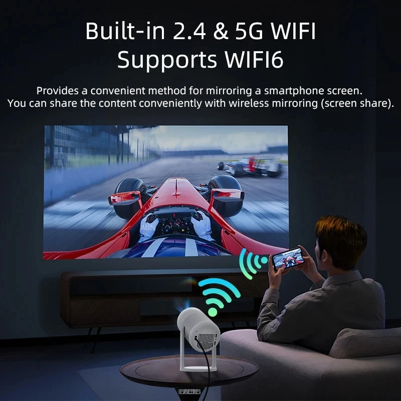 Salange P310 Android 11 Video Projector 720P 150 ANSI Lumens Electronic Focus 1GB 8GB 5G WiFi 1080P 4K 60HZ Home Theater Beamer