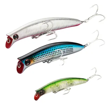 Cheery High Quality 90mm/13g 110mm/16g 8color Artificial Floating Topwater Hard Plastic Popper Floating Minnow 3D Eye Hard Fishi – Minnow – view 3