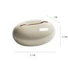 Cream white water drop tissue box-single layer