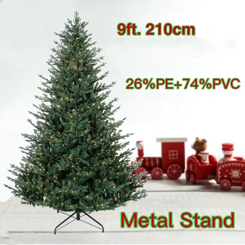 9ft Pvc Pe Artificial Metal Stand Christmas Tree Buy 9ft Christmas