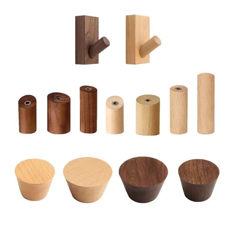 Ganci Adesivi Da Parete In Legno Di Noce (6 Pezzi) – Resistenti 13,6 Kg, Senza Fori - 2