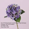 ภาพวาดสีน้ำมัน-สีม่วง-พื้นผิว 4 ใบ-ไฮเดรนเยียขนาดใหญ่