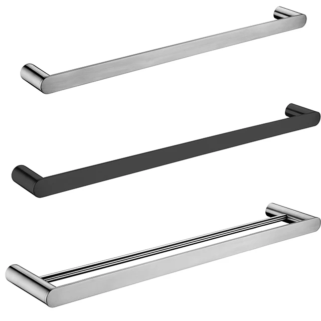 Bathroom metal stainless steel 304 bathroom accessories set wall mount chrome towel rail